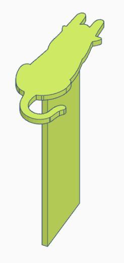 Cat Bookmark 2.stl