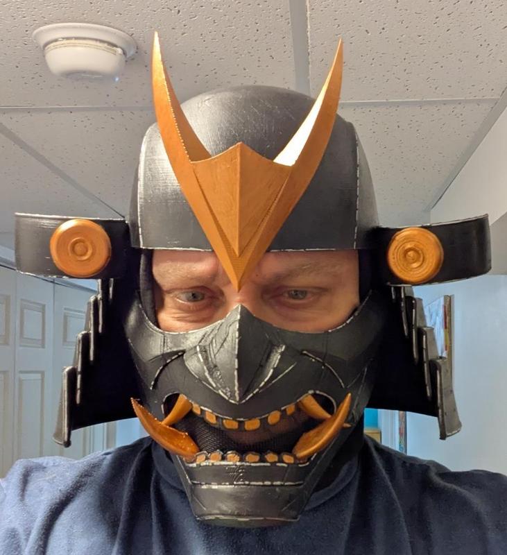 Bronze and Black Samurai Helmet