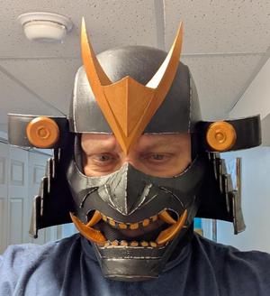 Bronze and Black Samurai Helmet