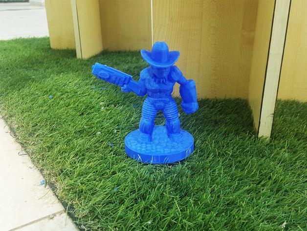 Cyborg Cowboy Fixed with MakePrintable