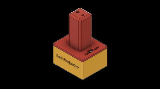 Rechargeable LED Projector Enclosure (12V, 18650 Battery Compatible)