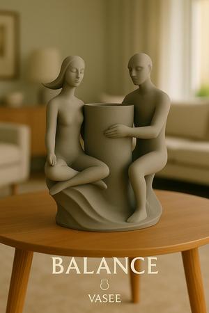  Vase Art – human organizer pot with living form