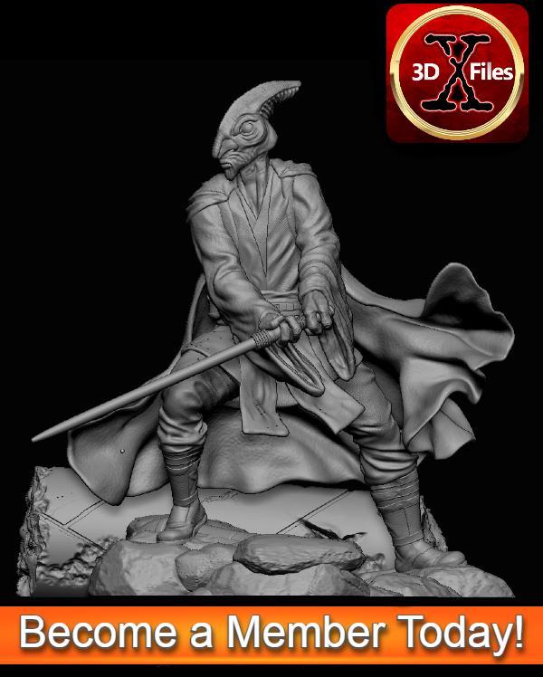 Coleman Trebor - Star Wars Fan Art Statue 3D Print File (STL)