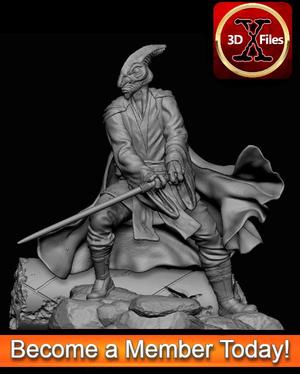 Coleman Trebor - Star Wars Fan Art Statue 3D Print File (STL)