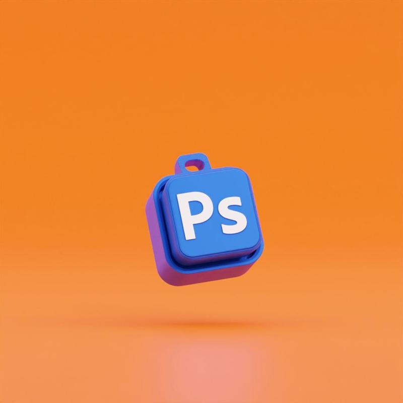 Adobe Photoshop Clicky Keychain - Keyboard Switch Keychain