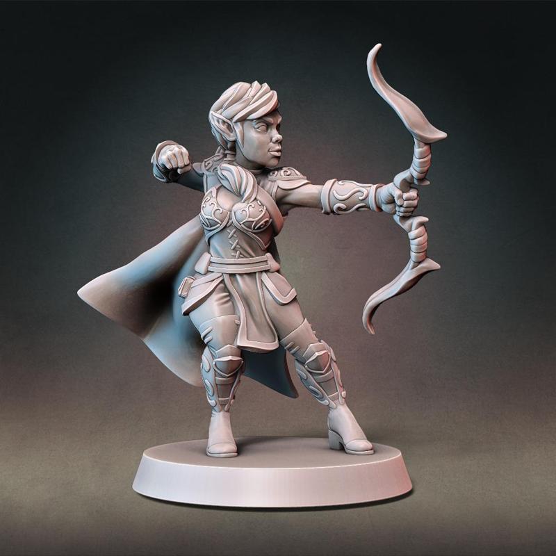 Elf Ranger Type B with Modular Hands and Weapons (Presupported)