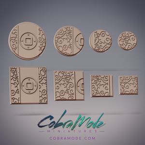 YuanYang Emblem Base Pack (8pcs) - Round and Square Versions