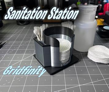 Gridfinity Cotton Pad and Q-Tip holder – Sanitation Station 2×2