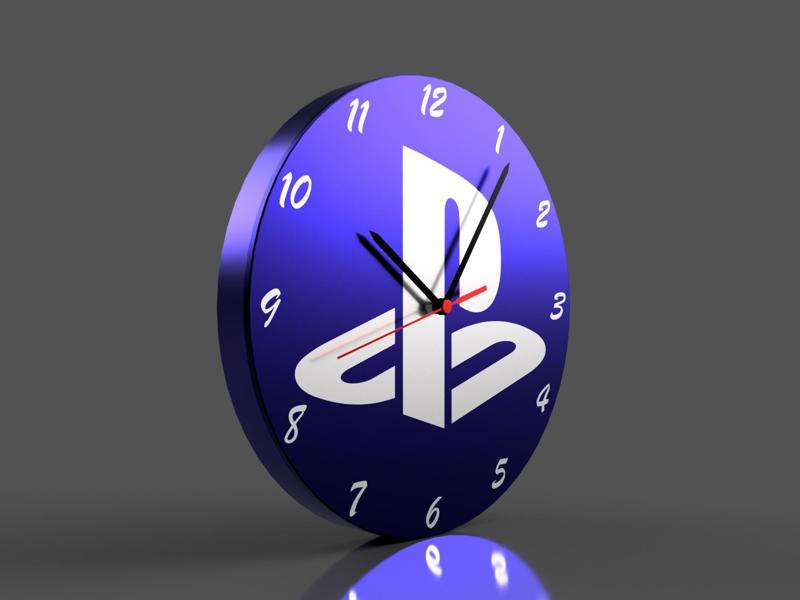 Play Station Logo Clock