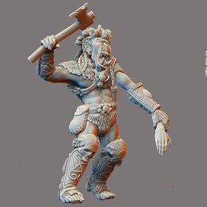 Orc Chief Attacking with Human Arm