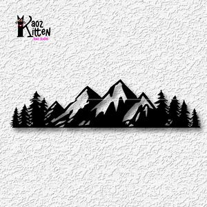 mountains cabin decor snowy forest minimal style decor
