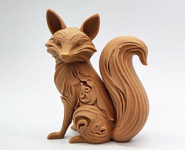 Wood-Carved Fox 2
