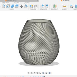 Ribbed vase