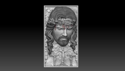 Crucified Jesus Pendant Bas-Relief