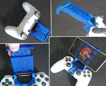 ps4 android universal . mount . clip . holder . smartphone . DualShock 4 ( v2 / rev 2 tested ) . branded playstation . NEW reinforcre V