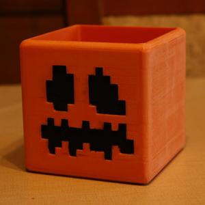 Carved Pumpkin Pot