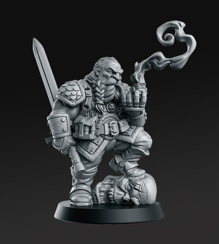 Garaldir - Dwarf Witcher - 32mm - DnD -