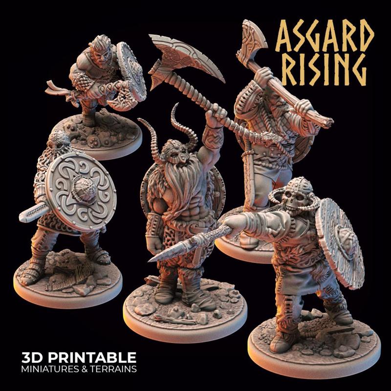 VIKINGS - Warriors Modular Warband PRESUPPORTED
