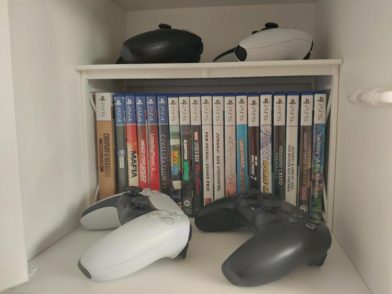 Shelf for Playstation, Blu-ray, DVD in Ikea Eket