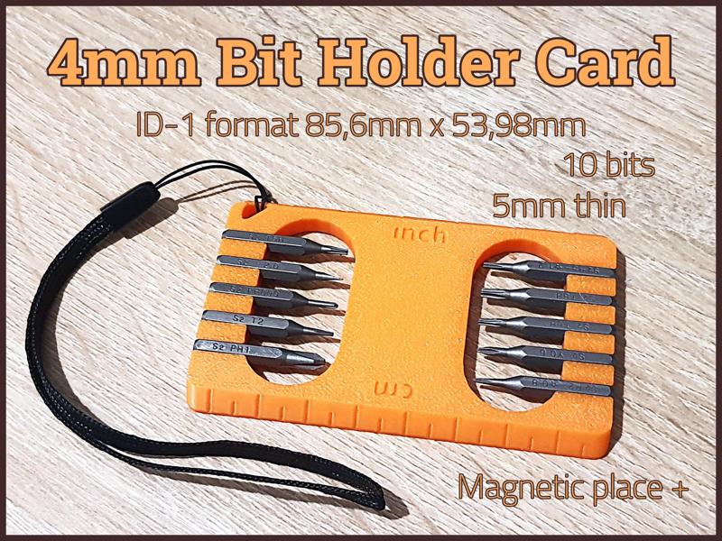 4mm Bit holder card