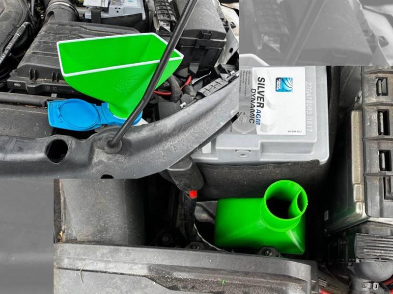 Windshield washer fluid funnel - Skoda