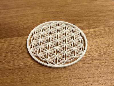 Flower of Life Coaster - Fine Lines