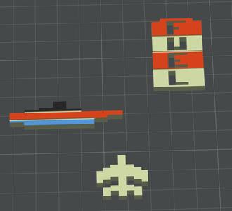 River Raid retro game keychain