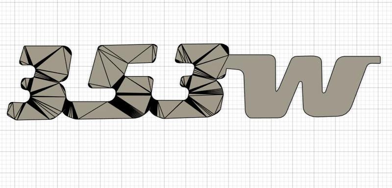 Wartburg 353W Emblem – 3D Logo in Original Font