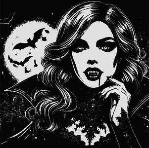 Vampire Woman Lamp/Deco Do you dare to offer your neck ?