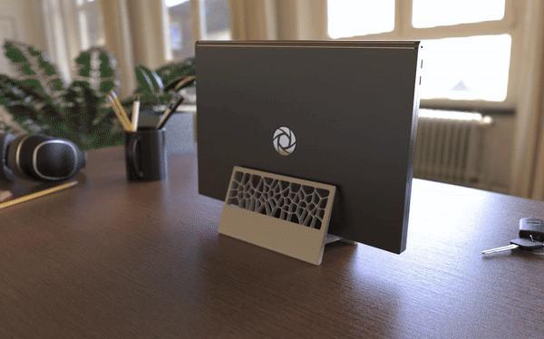 Voronoi Vertical Laptop Stand – Hinged Design