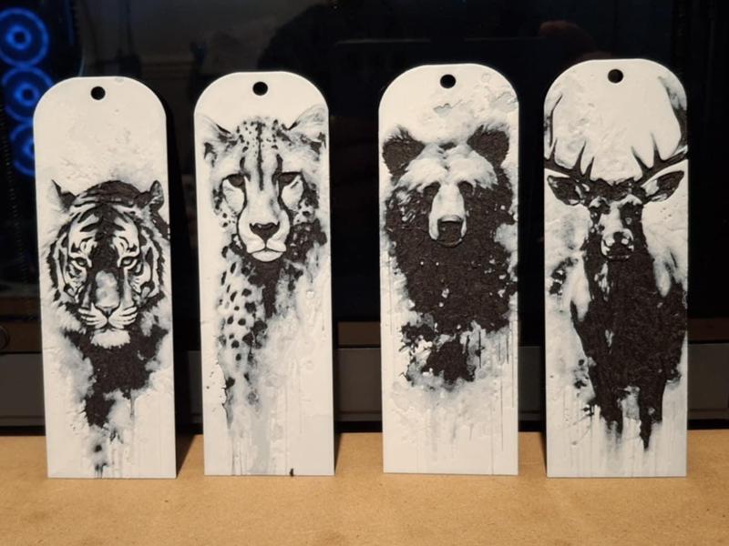 Set of 4 animal bookmarks V2
