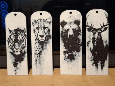 Set of 4 animal bookmarks V2