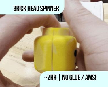 Minifig Brick Head Fidget Spinner (NO GLUE / AMS)