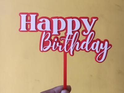 Happy Birthday Cake Topper