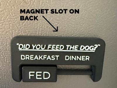 Magnetic Pet Feeding Reminder