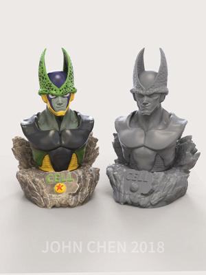 Perfect Cell DBZ Bust & Base