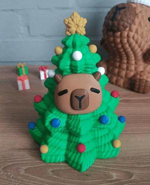 Christmas Tree Capybara bowl