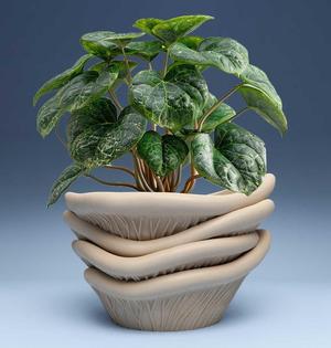 Mushroom plant pot with drainage 3d print STL file - instant download, garden container