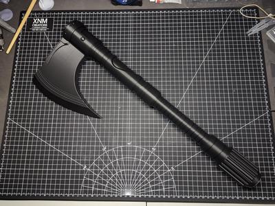 Threaded Futuristic Viking Axe