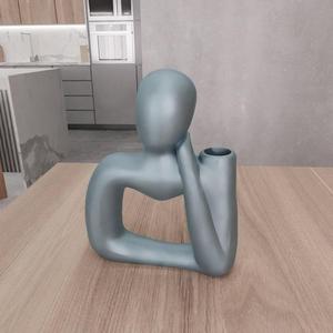 3D Vase with Woman Figure as 3D Stl File & Valentine Gift, 3D Printed Decor, Valentine Decor, Woman Art, Flower Vase, Small Vase