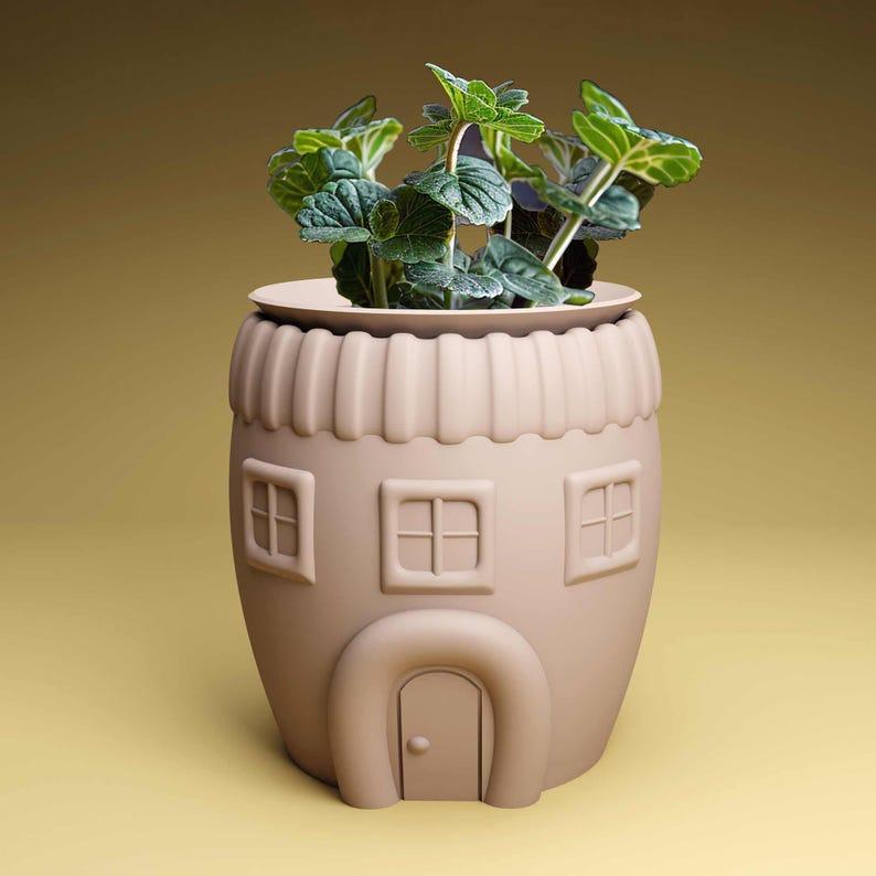 Plant pot with drainage 3d print STL file - instant download, garden container