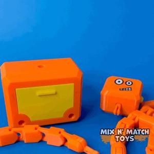 Flexible Toy robot with interchangeable components