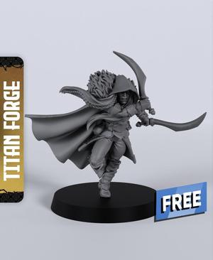 Drow Male Ranger Swords - With Free Dragon  - 5e DnD Inspired for RPG and Wargamers