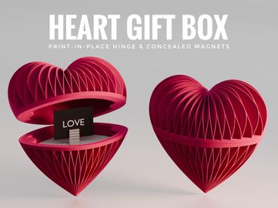 Heart Gift Box - Print-in-Place