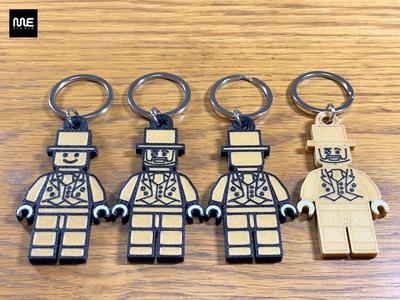 [FREE 1 Design]  LE-GO Mini-Figures Mr Gold Key Chain