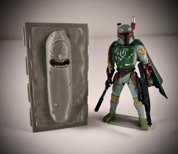 Pickle Rick in Carbonite