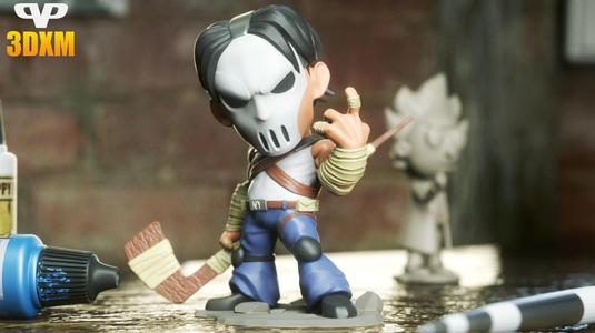 Casey Jones Chibi STL for 3D Printing ChibiSTL 3DXM