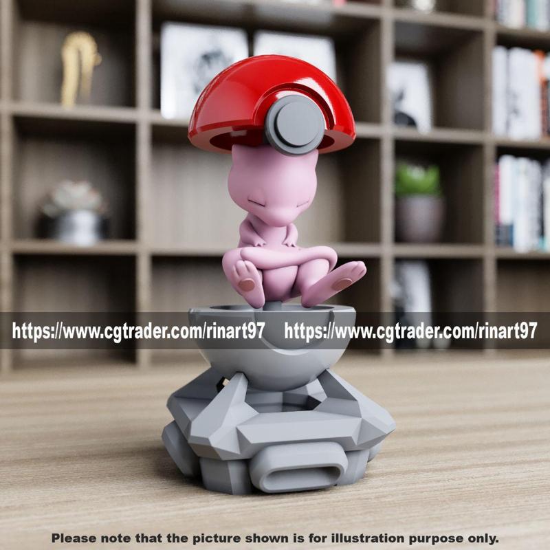 mew in the pokeball from pokemon