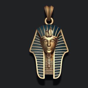 Pharaoh pendant with enamel