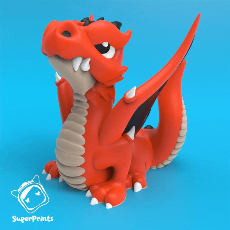 Dragon - Easy Multicolor FDM RPG Minis (No supports)
